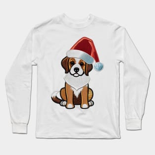 A Cute Chirstmas Dog Long Sleeve T-Shirt